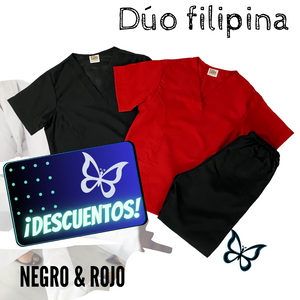 DÚO FILIPINA - NEGRO & ROJO