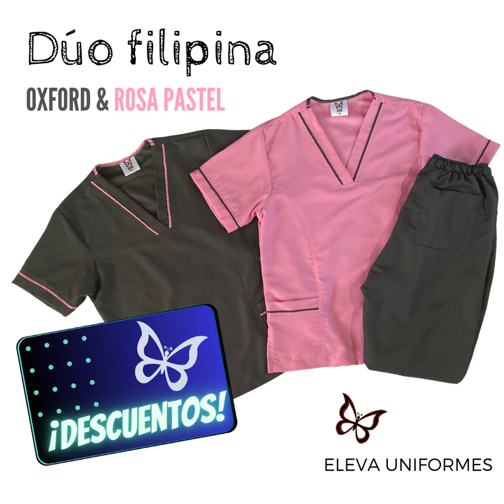 DÚO FILIPINA - OXFORD & ROSA PASTEL