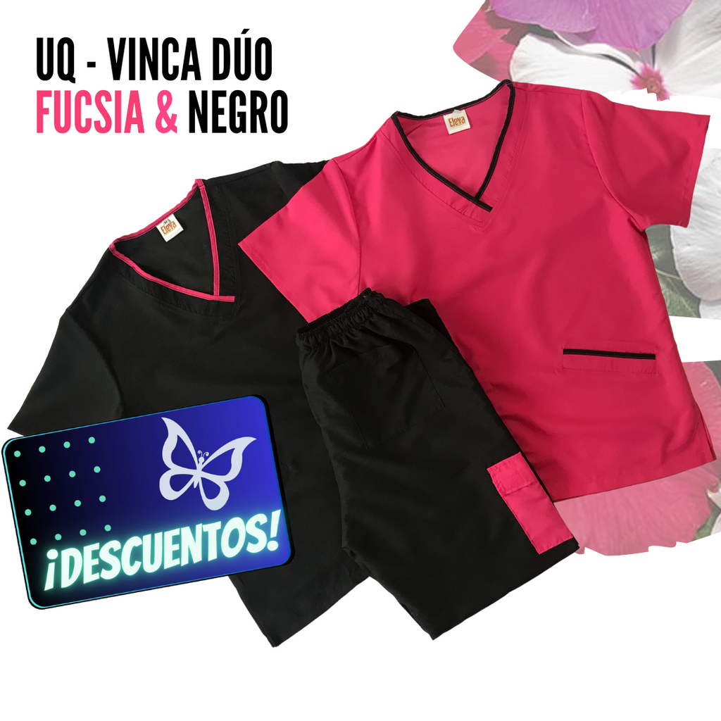 UQ - VINCA DÚO NEGRO & FUCSIA