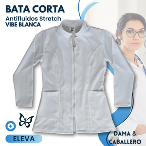 BATA CORTA ANTIFLUIDOS STRETCH | VIBE BLANCA