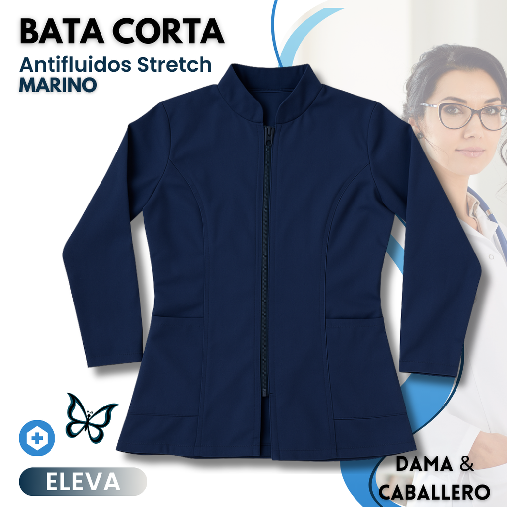 BATA CORTA ANTIFLUIDOS STRETCH | VIBE - MARINO