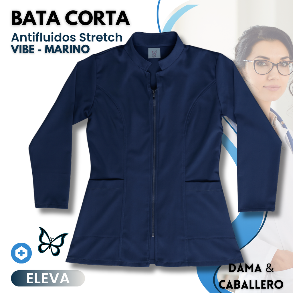 BATA CORTA ANTIFLUIDOS STRETCH | VIBE - MARINO