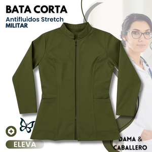 BATA CORTA ANTIFLUIDOS STRETCH | VIBE - MILITAR