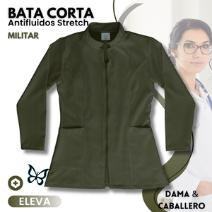 BATA CORTA ANTIFLUIDOS STRETCH | VIBE - MILITAR