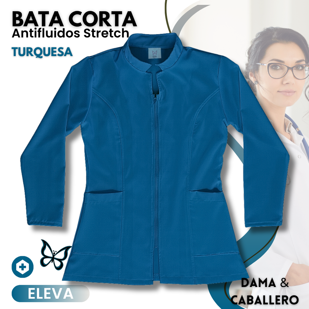 BATA CORTA ANTIFLUIDOS STRETCH | VIBE TURQUESA