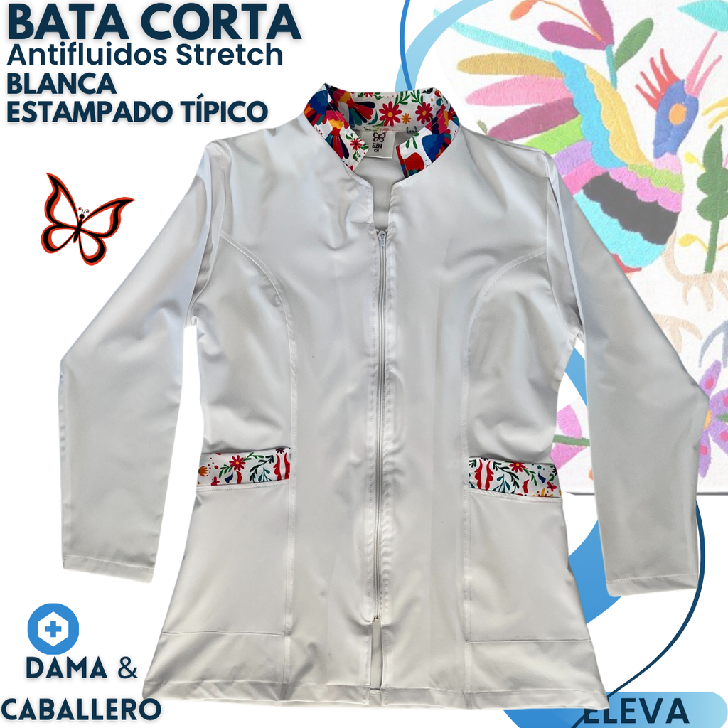 BATA CORTA | BLANCA - ESTAMPADOS TÍPICOS