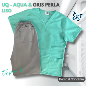SCRUB | UQ - AQUA & GRIS PERLA LISO