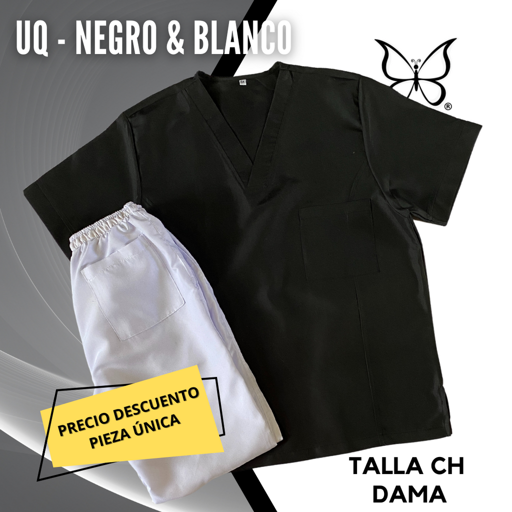 PIEZA ÚNICA - UQ NEGRO & BLANCO TALLA CH DAMA