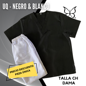 PIEZA ÚNICA - UQ NEGRO & BLANCO TALLA CH DAMA