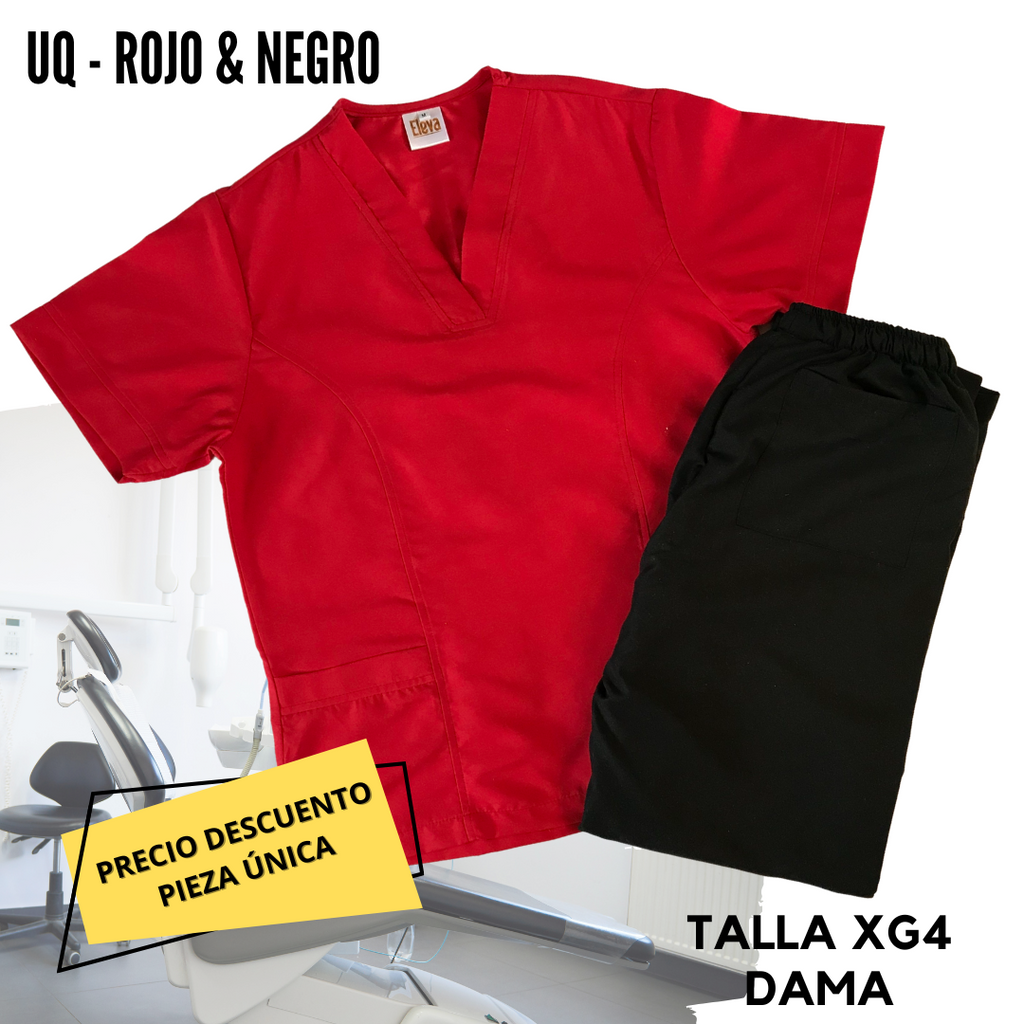PIEZA ÚNICA - UQ DE LINEA ROJO & NEGRO LISO TALLA XG4 DAMA