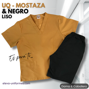 UQ - MOSTAZA & NEGRO LISO