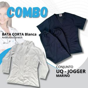 COMBO BATA CORTA & UQ JOGGER MARINO