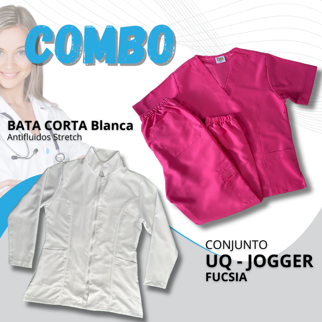 COMBO BATA CORTA & UQ JOGGER FUCSIA