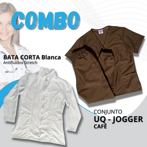 COMBO BATA CORTA & UQ JOGGER CAFÉ