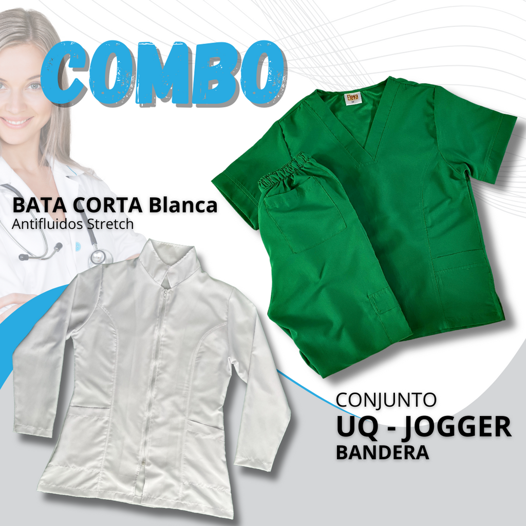 COMBO BATA CORTA & UQ JOGGER BANDERA