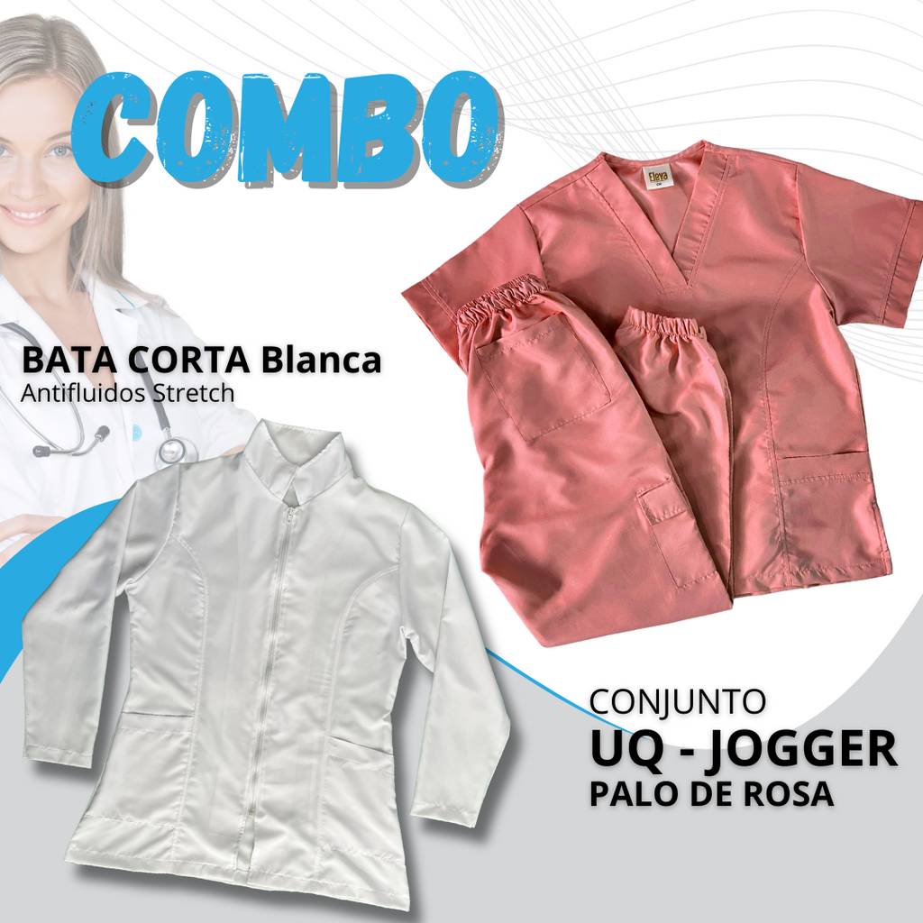 COMBO BATA CORTA & UQ JOGGER PALO DE ROSA