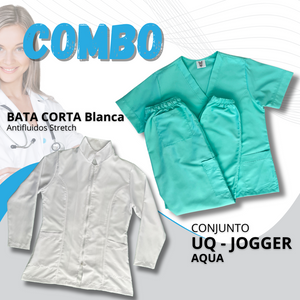COMBO BATA CORTA & UQ JOGGER AQUA