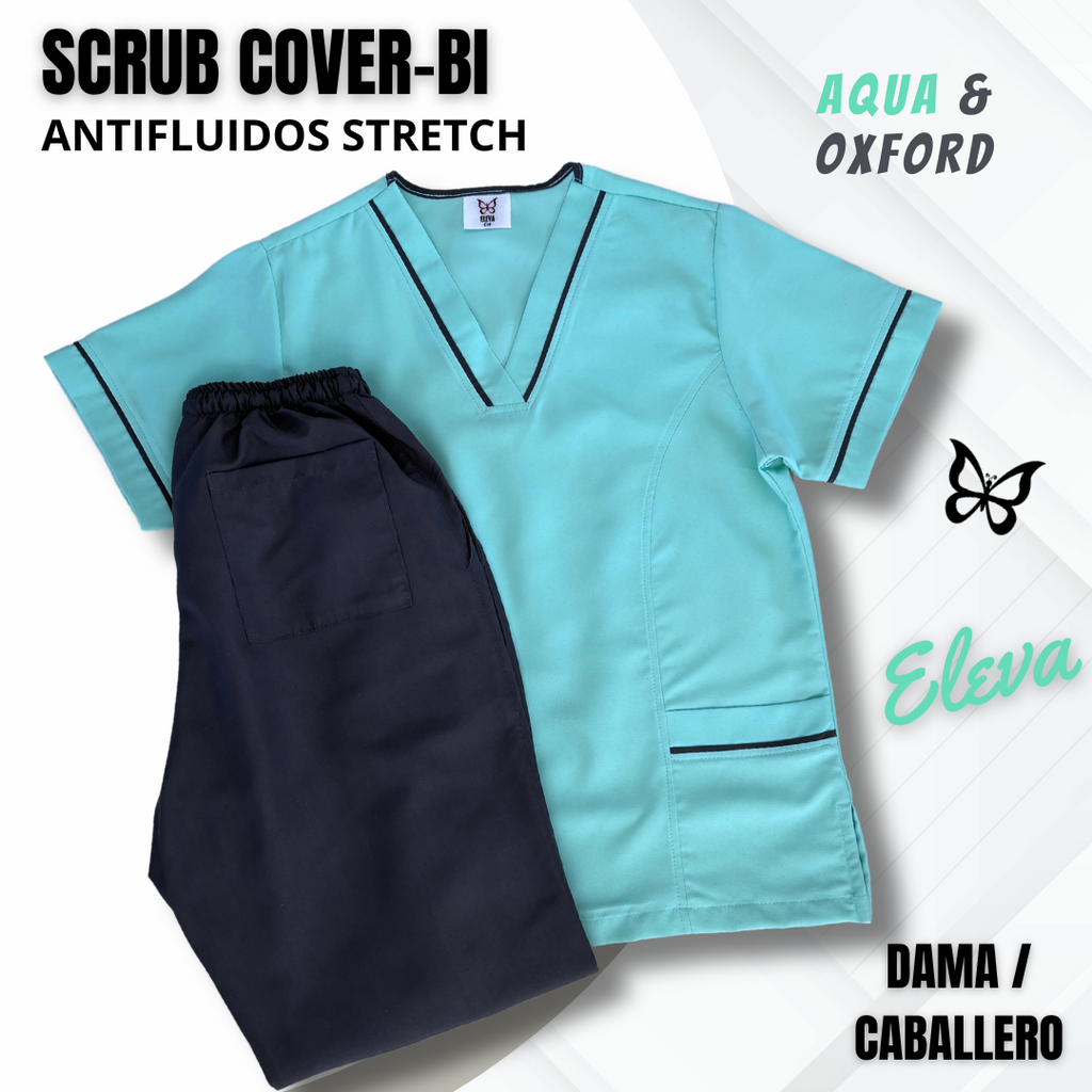 SCRUB COVER-BI AQUA & OXFORD
