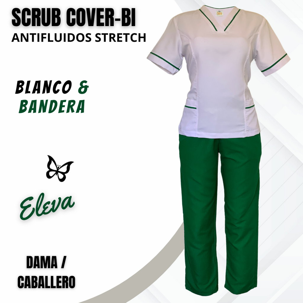 SCRUB COVER-BI BLANCO & BANDERA
