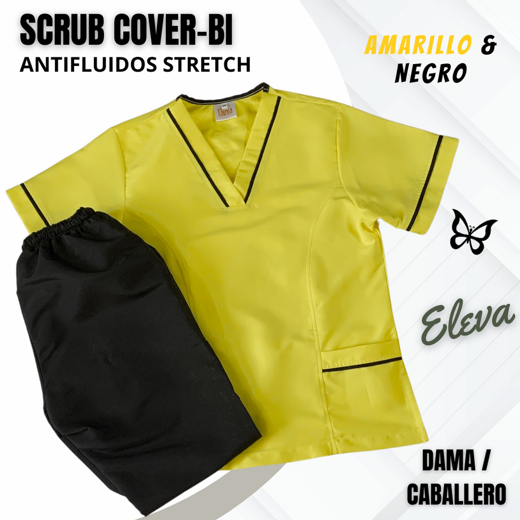 SCRUB COVER-BI AMARILLO & NEGRO