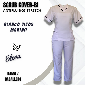 SCRUB COVER-BI BLANCO VIVOS MARINO