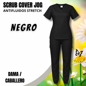SCRUB COVER JOG - NEGRO