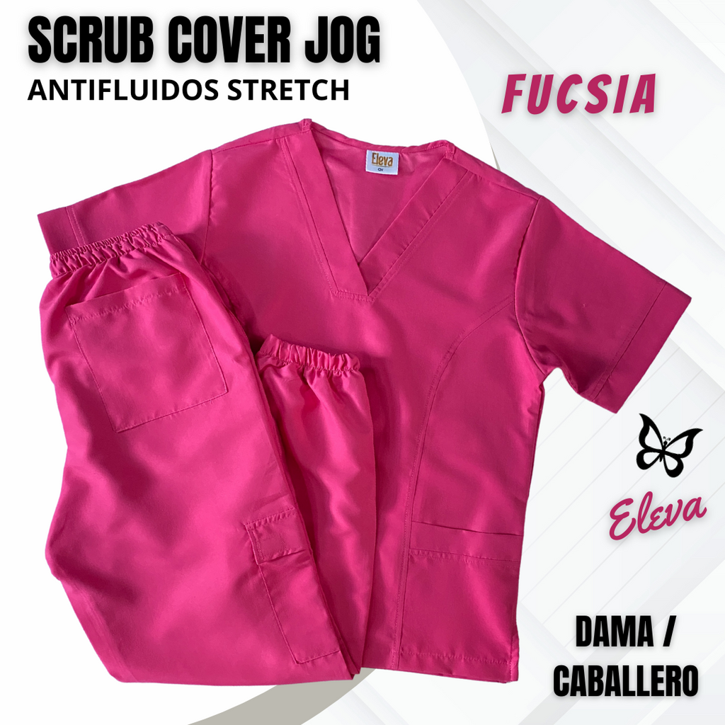 SCRUB COVER JOG - FUCSIA