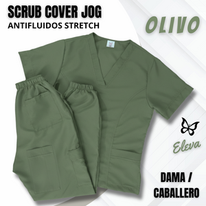 SCRUB COVER JOG - OLIVO