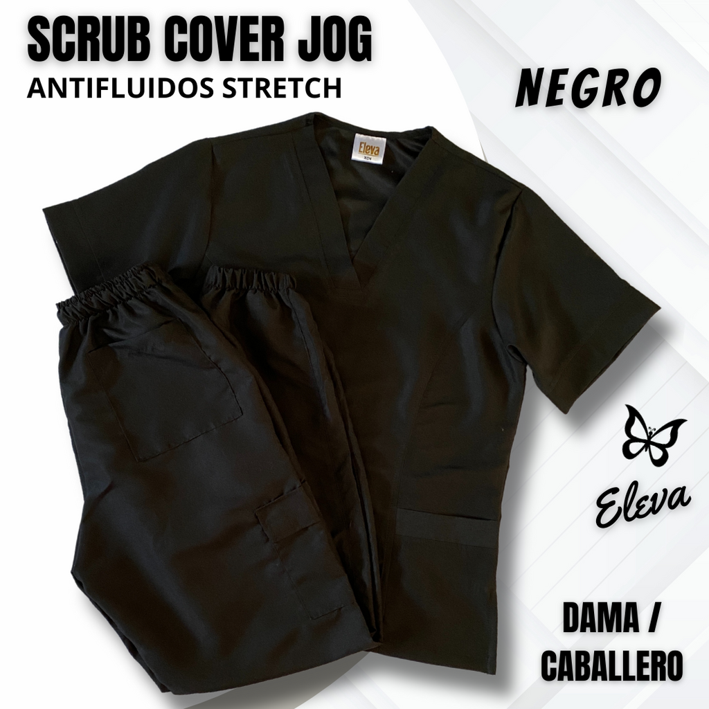 SCRUB COVER JOG - NEGRO
