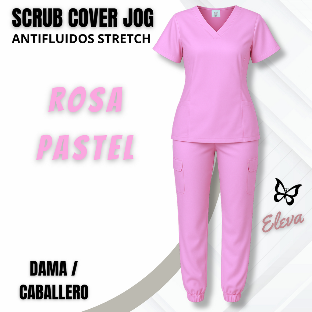 SCRUB COVER JOG - ROSA PASTEL