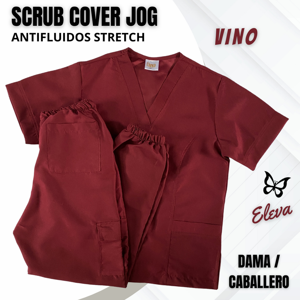 SCRUB COVER JOG - VINO