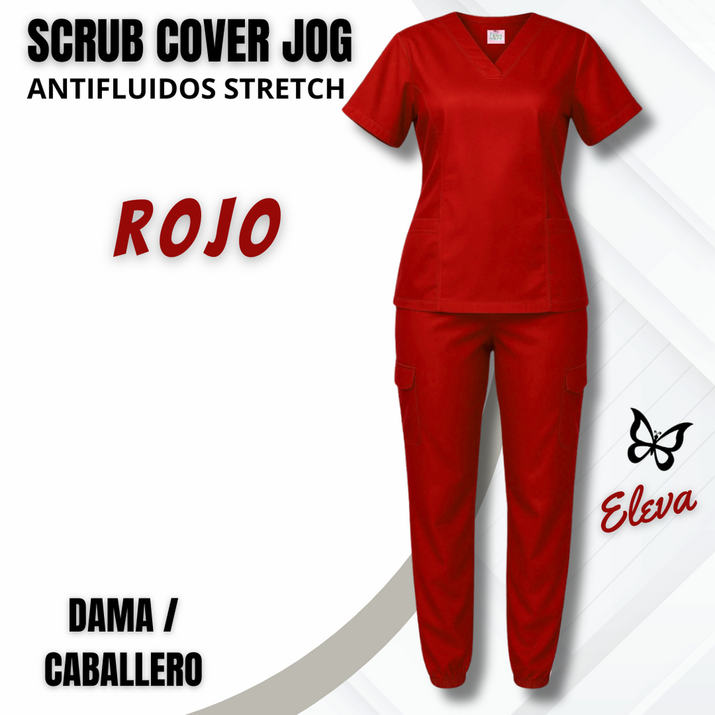SCRUB COVER JOG - ROJO