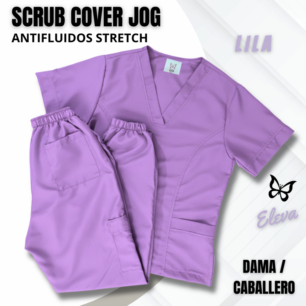 SCRUB COVER JOG - LILA