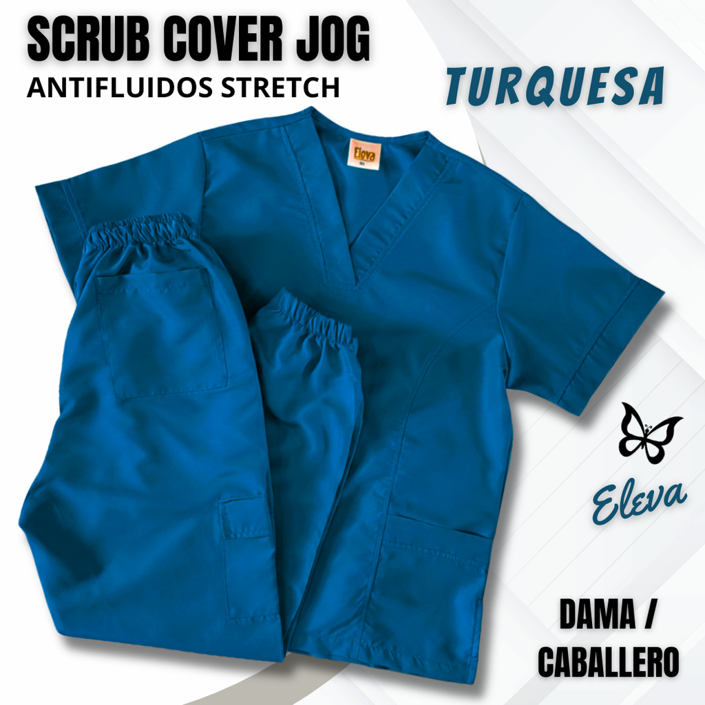 SCRUB COVER JOG - TURQUESA