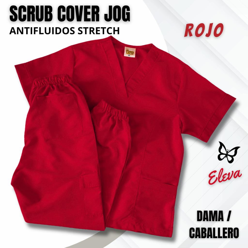 SCRUB COVER JOG - ROJO