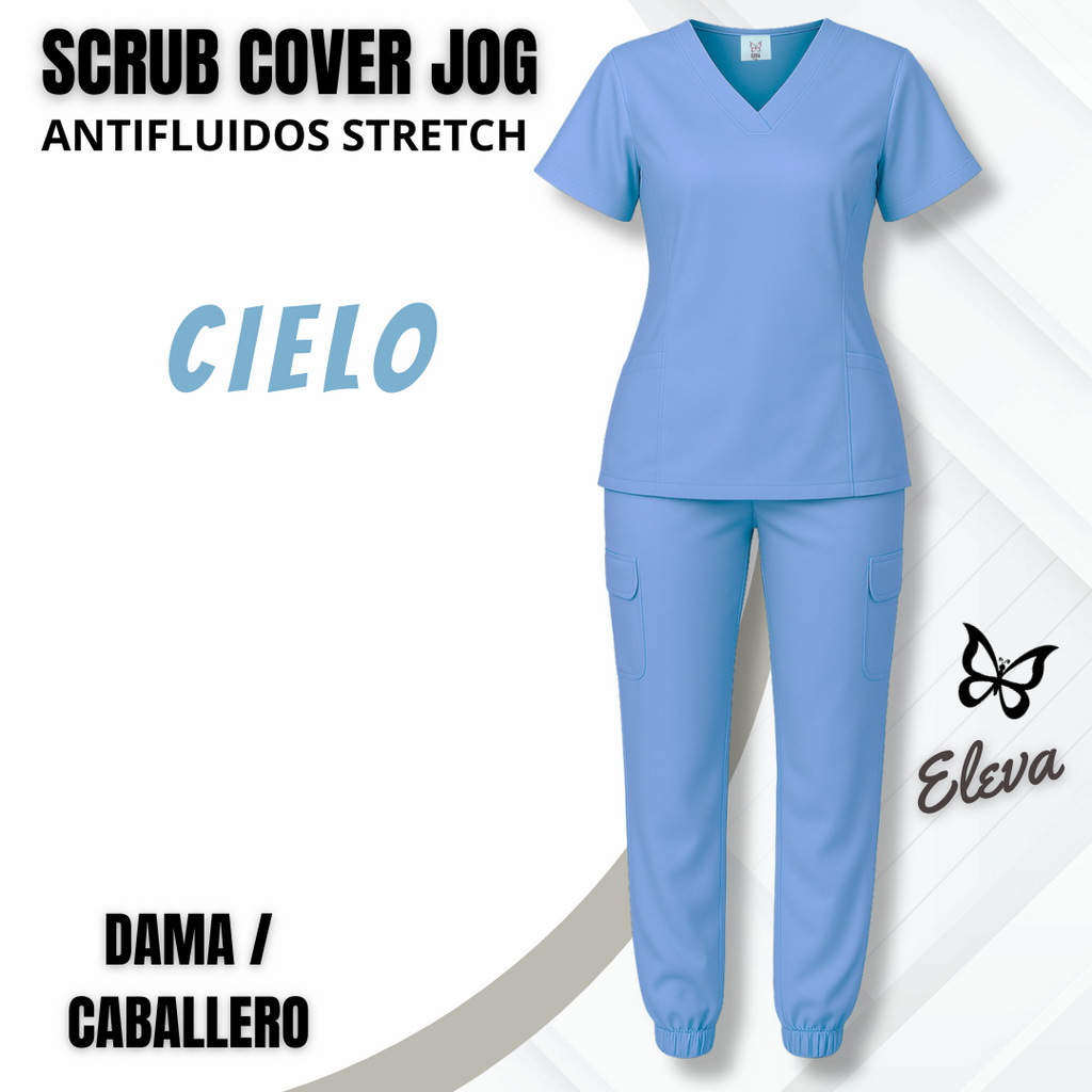 SCRUB COVER JOG - CIELO