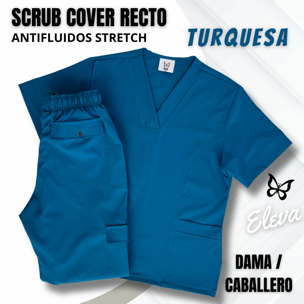 SCRUB COVER-RECTO TURQUESA