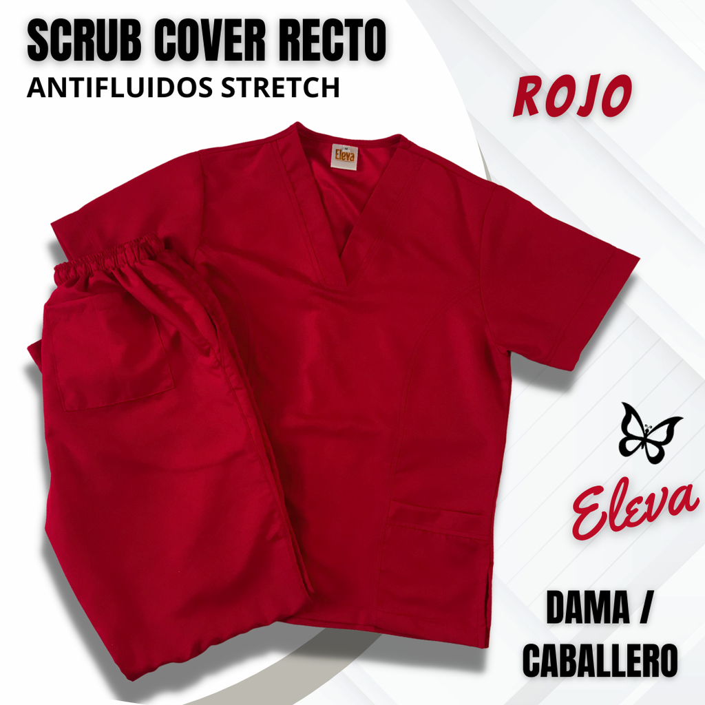 SCRUB COVER-RECTO ROJO
