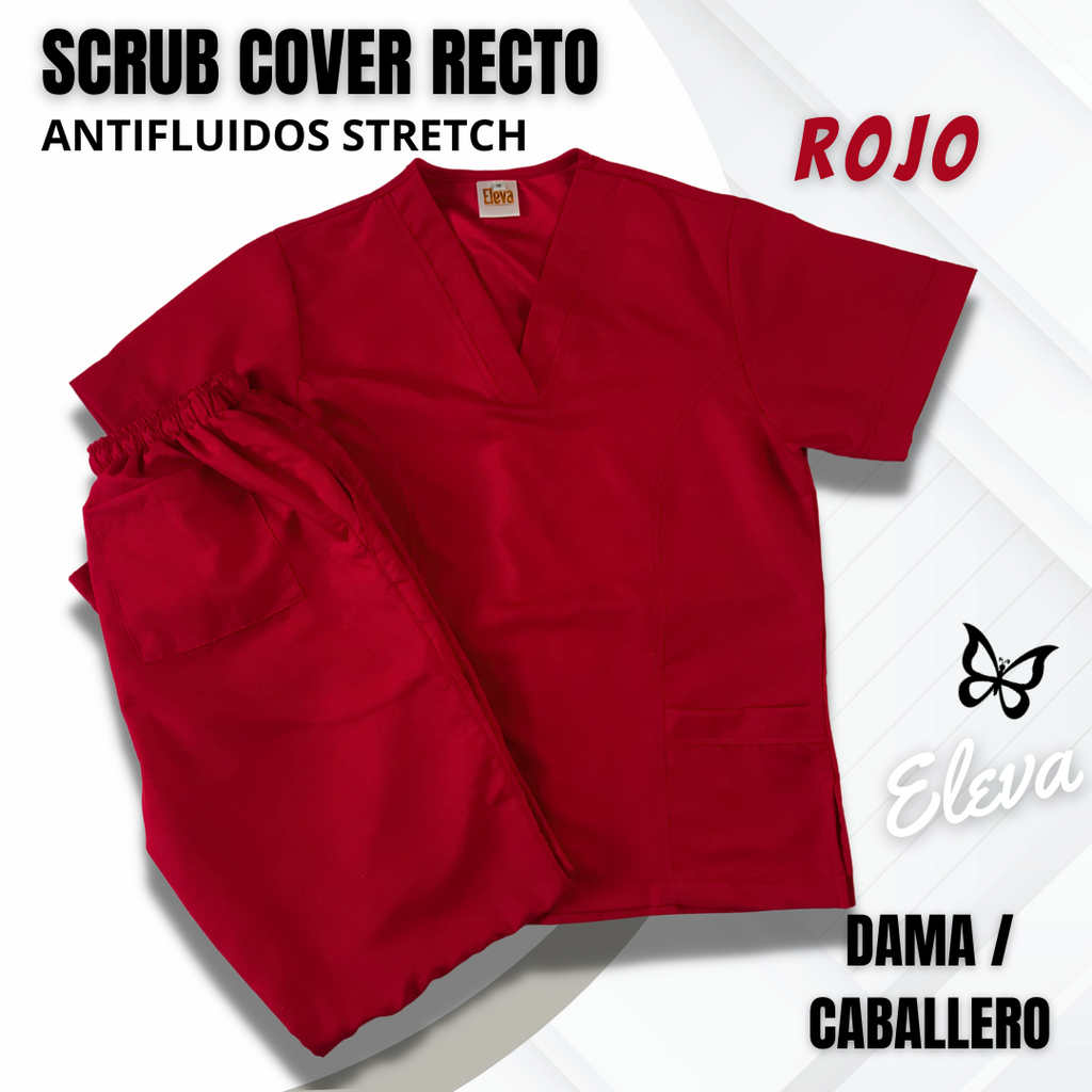 SCRUB COVER-RECTO ROJO