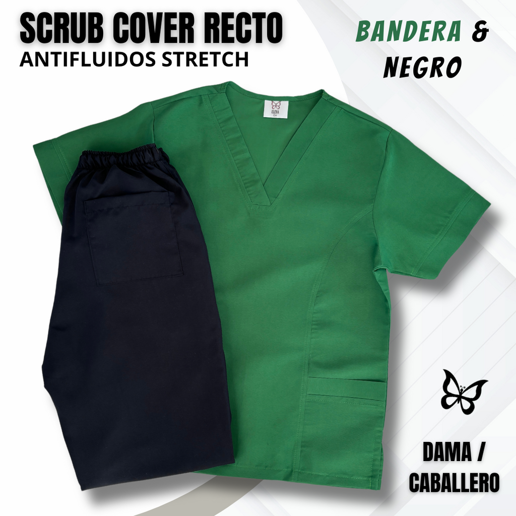 SCRUB COVER-RECTO BANDERA & NEGRO
