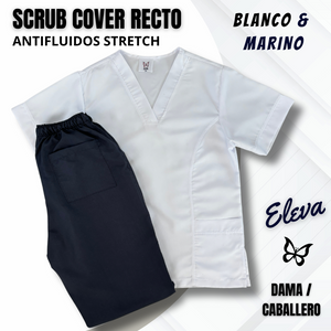 SCRUB COVER-RECTO BLANCO & MARINO