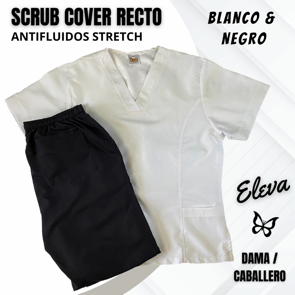 SCRUB COVER-RECTO BLANCO & NEGRO