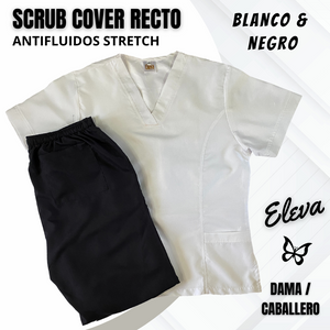 SCRUB COVER-RECTO BLANCO & NEGRO