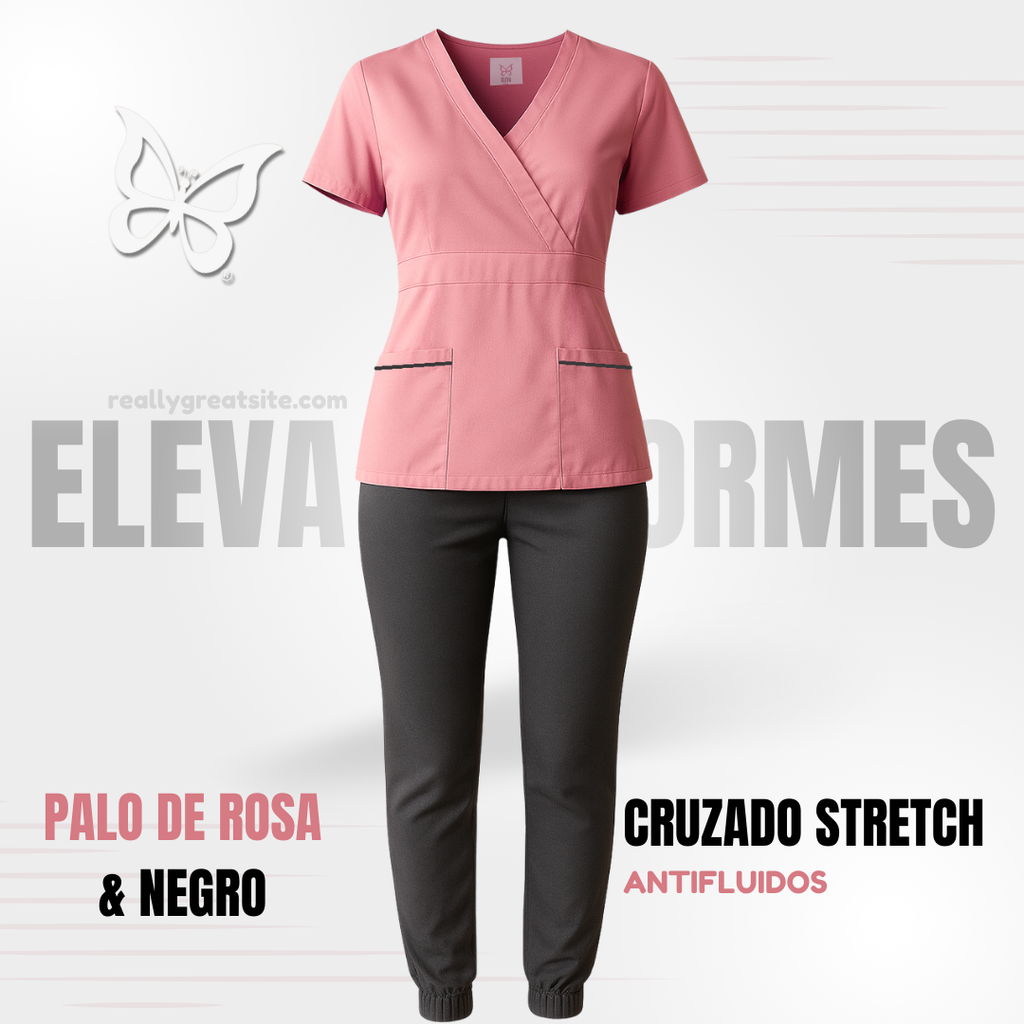 SCRUB CRUZADO STRETCH - PALO DE ROSA & OXFORD