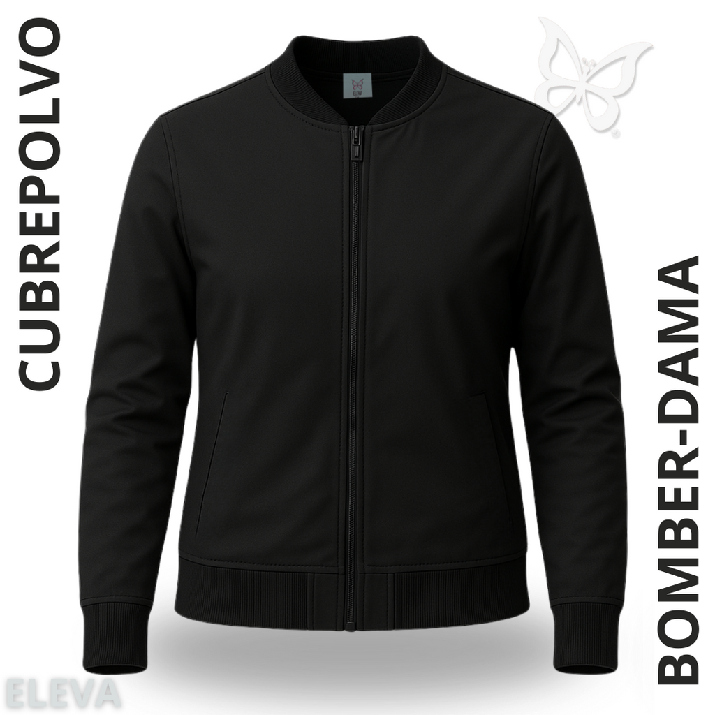 CUBREPOLVO BOMBER - NEGRO DAMA