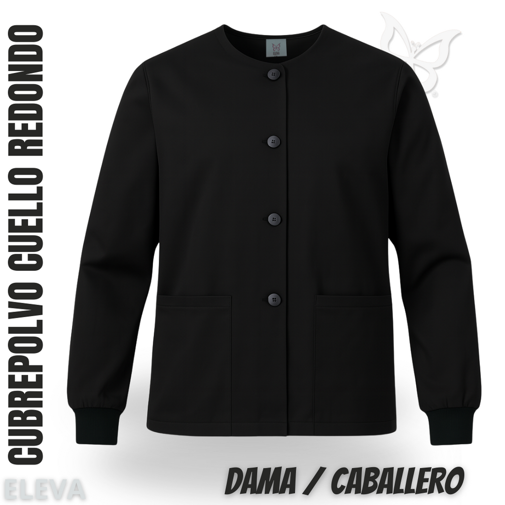 CUBREPOLVO CUELLO REDONDO - NEGRO