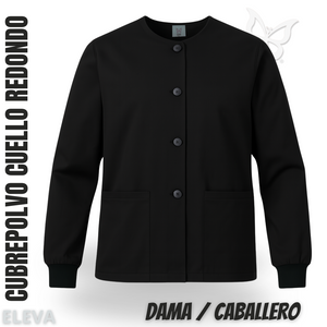 CUBREPOLVO CUELLO REDONDO - NEGRO