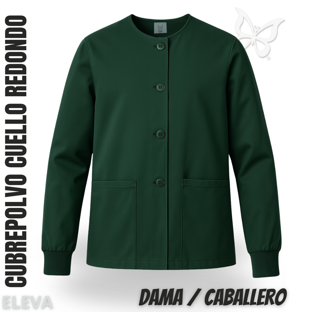 CUBREPOLVO CUELLO REDONDO - VERDE OBSCURO