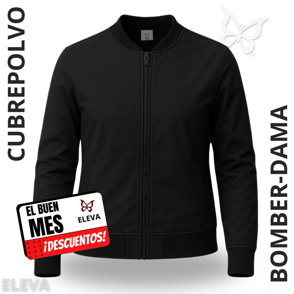 CUBREPOLVO BOMBER - NEGRO DAMA