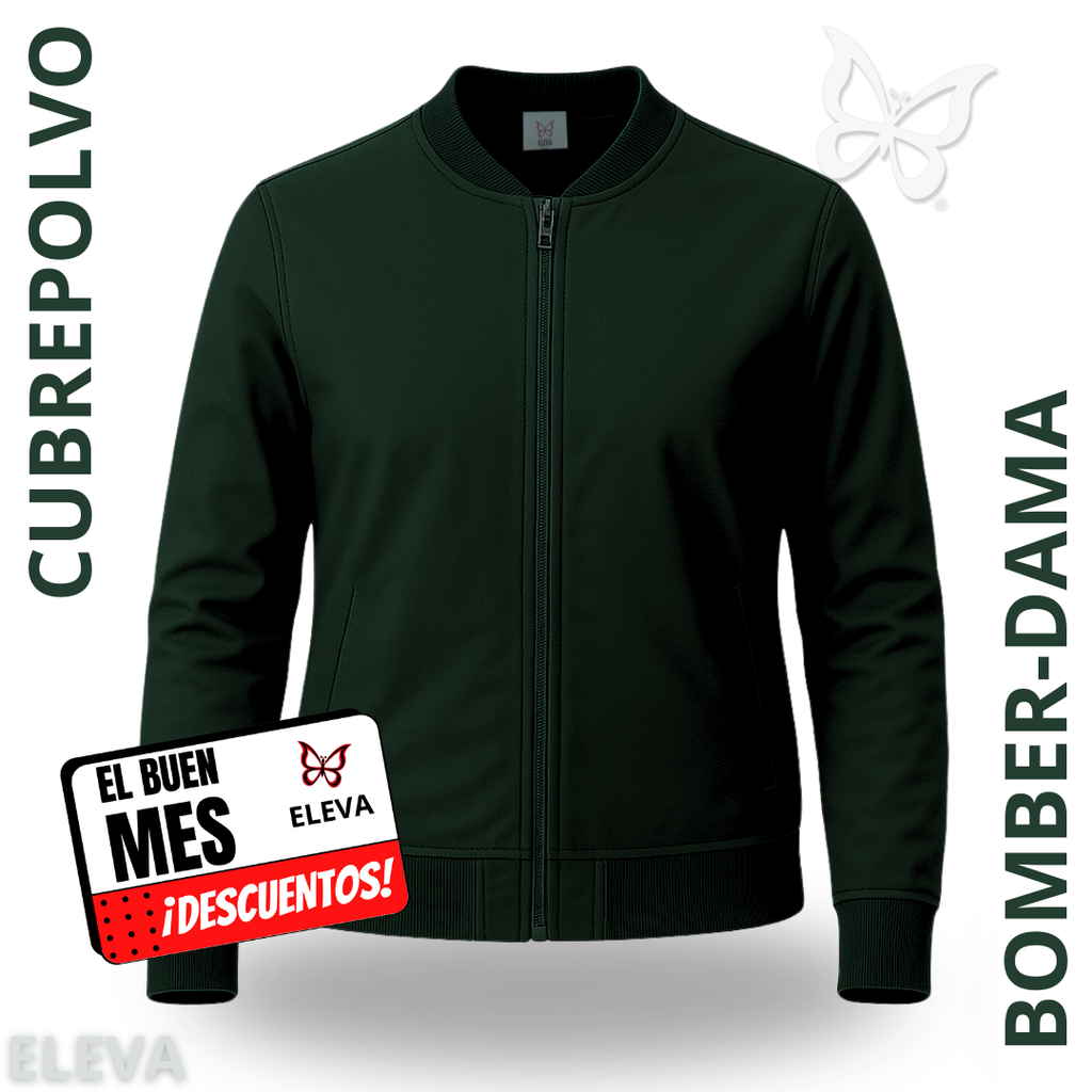 CUBREPOLVO BOMBER - VERDE OBSCURO DAMA